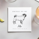 Search for black pug dog napkins Black and white