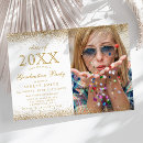 Search for gold glitter graduation invitations Modern