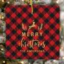 Search for red and black buffalo plaid christmas tree decorations Modern