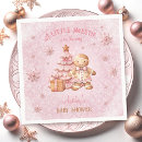 Search for gingerbread man napkins Pink