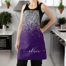 Search for purple glitter aprons Girly