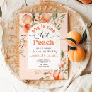 Search for one sweet peach invitations Fruit