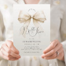 Search for bow bridal shower invitations Elegant