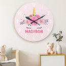 Search for girls bedroom clocks Unicorn