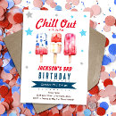 Search for 4th of july red white and blue birthday invitations Summer