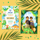 Search for dinosaur joint birthday invitations Double celebration