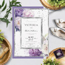 Search for purple and silver wedding invitations Floral