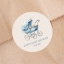 Search for vintage blue stickers Baby shower