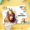 Search for orangutan birthday cards Ape