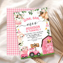 Search for girl farm invitations Pink barn