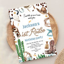 Search for western 1st birthday invitations Cactus