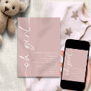 Search for script baby girl shower invitations Boho