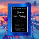 Search for silver black royal blue invitations Modern
