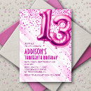 Search for 13 year old girl birthday invitations For her