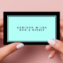 Search for black and teal business cards Makeup artist