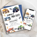 Search for 2 kids birthday invitations Racing car