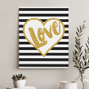 Search for black and white stripes canvas prints Gold