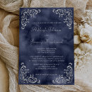 Search for formal navy blue wedding invitations Script