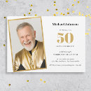 Search for male 50th birthday invitations Elegant
