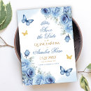 Search for blue gold save the dates Mis quince anos
