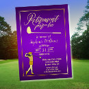 Search for womans purple retirement party invitations Retired