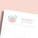 Search for pink whale return address labels Girl baby shower