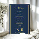 Search for blue and gold wedding menus Couple