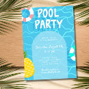 Search for bbq pool party invitations Pineapple