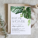 Search for watercolor leaves bridal shower invitations Tropical