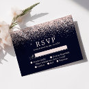 Search for navy and rose gold rsvp cards Chic