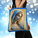 Search for blessed virgin mary tote bags For her