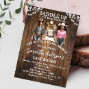 Search for cowgirl bridal shower invitations Last rodeo