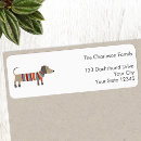 Search for dachshund puppy return address labels Wiener