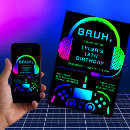 Search for teen boy birthday invitations Gaming