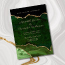 Search for emerald glitter invitations Gold