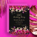 Search for hot pink black gold invitations Chic