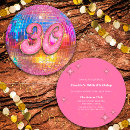 Search for hot pink 30th birthday invitations Gold