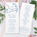 Search for beach wedding programs Navy blue