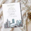 Search for chicago skyline wedding invitations Modern