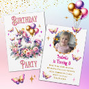 Search for pink gold unicorn invitations Butterflies