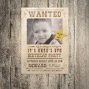 Search for wanted poster invitations Cowboy