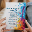 Search for player birthday invitations Rock and roll