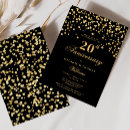 Search for 20th anniversary invitations Black and gold