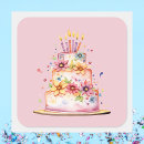 Search for pink birthday cake stickers Elegant