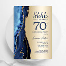 Search for blue 70th birthday invitations Elegant