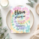 Search for tie dye birthday invitations Groovy