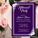 Search for purple retirement party invitations Corporate