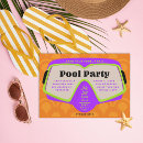 Search for retro pool party invitations Beach