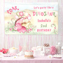 Search for dinosaur birthday banners Girl