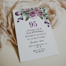 Search for elegant 95th birthday invitations Floral